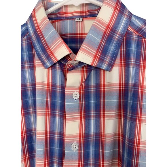 Lot Of Two Mens Medium Plaid Button-Up Shirt & Argyle Sweater 8878 - Picture 8 of 15